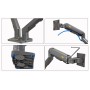 NBMounts G65 Dual Arm Heavy Duty Gas Desk Monitor Mount