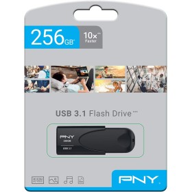 PNY Flash Drive Attache 4 USB 3.1 Stick 256GB Capless Slider Black FD256ATT431KK
