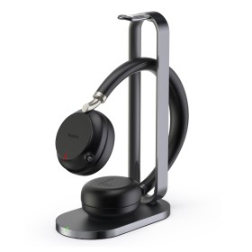 Yealink Headset Wireless Bluetooth NC with Retractablle Mic, B/T Dongle & Charging Stand BH72 Dual Teams Black