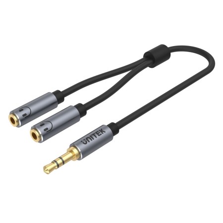 Unitek Y-C956ABK 3.5mm Headphone Splitter Cable 0.2m
