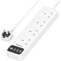 Tessan 4-Gang Extension 3 USB-A 2m 13A TS-B204