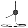 Yealink Headset Wired Analog RJ9 QD with Noice Cancelling for IP Phone YHS34 Dual