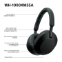 Sony WH1000XM5SA LIMITED SOFT CASE EDITION Premium Noise Cancelling Wireless Over Ear Headphones - Black