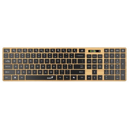 Genius Keyboard Wireless & BT AI Hot Keys Nordic Pine Style SlimStar 7250BT