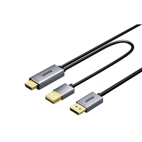 Unitek HDMI to DisplayPort Cable 4K60Hz 1.8m with USB Power Cable V1714