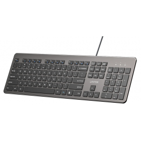 Unitek Keyboard Wired 104K USB-A English SlimTap T052 Space Grey