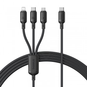 Baseus Cable 3in1 USB-C/Micro/Light to USB-C Silky One-for-Three 100W 1.5m Black